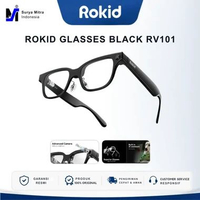 ROKID Glasses Black RV101 Kacamata Spy Kamera 2K dengan Layar LCD Transparan dan Ai Assistant