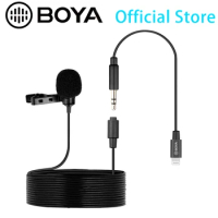 BOYA BY-M2/M2D Condenser Lightning Lavalier Lapel Microphone for iOS iPhone iPad iPod Recording Streaming Youtube Microphone