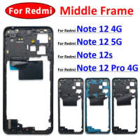 For Xiaomi Redmi Note 12 4G / Note 12 5G / Note 12 Pro 4G / Note 12s Middle Frame Holder Housing Replacement Parts