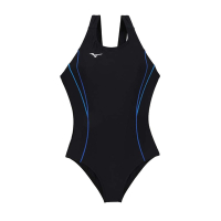 MIZUNO SWIM 女連身泳衣-泳裝 游泳 競賽 N2MAAC1192 黑藍銀