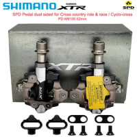 SHIMANO XTR PD-M9100 Competition MTB Bike Pedal Mountain Racing Class Self-Locking SPD Pedal with SH51 Cleats Original Pedals