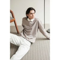 LARUSSO Fleece Rugby Shirt in Grey