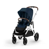 【德國 Cybex】 Gazelle S 雙胞胎推車/手足推車/雙寶車(5色可選)_安琪兒#推車主體(可拆式置物提籃)_銀管靜謐藍-推車主體(可拆式置物提籃),銀管靜謐藍