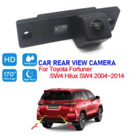 HD Waterproof 1080*720 Fisheye Rear View Camera For Toyota Fortuner SW4 Hilux SW4 2004~2014 Car Reverse Parking Accessories