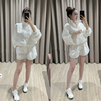 Set Bộ GIÓ Nữ Cổ Cao Kéo Khóa + Kèm Quần Đùi Sang Trọng Năng Động Trẻ Trung Mặc Đi Chơi , Thể Thao T