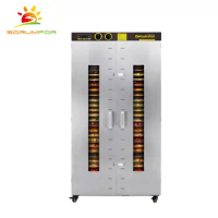 Mechanical 24 Trays Stainless Steel Dried Beef Meat Banana Fruit Food Dehydrator Machine for Sale