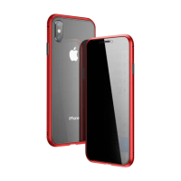iPhoneX XS 防窺全包磁吸雙面9H鋼化膜手機保護殼(X手機殼 XS手機殼)