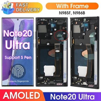 AMOLED Note 20 Ultra Screen Assembly for Samsung Galaxy Note20 Ultra 5G N985F N986B Lcd Display Digital Touch Screen with Frame