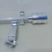 Batang Besi Gordeng/Rollet/ Gordyn/Hordeng/Ordeng Full Set Silver Garis Minimalis Batang Gorden Ter