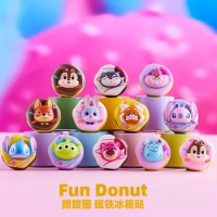 Miniso Disney Fun Donut Figures Blind Box Animation Peripherals Cute Ornaments Refrigerator Magnet Mystery Box Creative Gift
