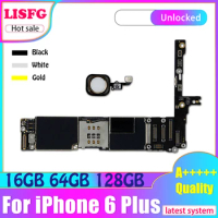 Original Unlocked For iPhone 6 Plus Motherboard with Touch ID,Black Gold White For iPhone 6 Plus Logic Boards 16GB/64GB/128GB