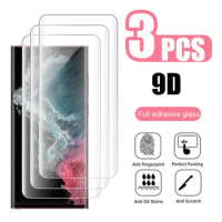 3PCS Curved Tempered Glass For Samsung S23 S22 S21 S20 Ultra Plus S10 S9 S8 Screen Protector For Samsung Note 20 Ultra 10 Plus 9