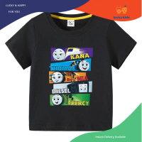 children's T-shirt thomas and friends train set 100% pure cotton breathable comfortable and elastic
