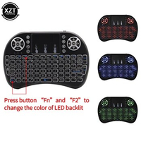 I8 Backlit Mini Wireless Keyboard English Russian Spanish Portuguese 2.4G Air Mouse Remote Touchpad for Android TV Box PC