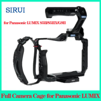 SIRUl Full Camera Cage for Panasonic LUMIX S5II/S5IIX/G9II Ergonomic Wrist Strap Quick Release Plates For Tripod Gimbal