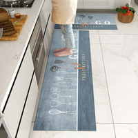 廚房地墊 防水可擦防滑墊家用防油免洗pvc地墊進門地毯耐髒腳墊子