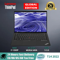 Lenovo Laptop ThinkPad T14 2022 12th i5-1240P/i7-1260P Intel Iris Xe 16G 512GB SSD 2.2K IPS 100% sRGB Backlit LTE 4G Notebook