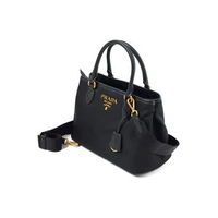 Tas PRADA MILANO GHW BLACK TOTE BAG WITH LS 100% ORIGINAL 29X15X19CM