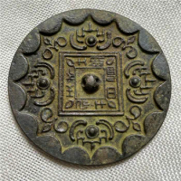 Bronze crafts Han Dynasty exquisite green rust bronze mirror 1721 mellow collection