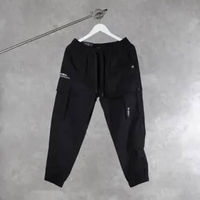 Celana LIFE WORK SNAP TEXT BASIC SIDE BLACK CARGO JOGGER PANTS 100% ORIGINAL Size M