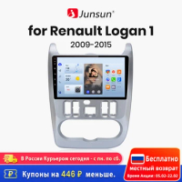 Junsun V1 AI Voice Wireless CarPlay Android Auto Radio for Renault Logan 1 Sandero 2009-2015 Dacia Duster 4G Car Multimedia GPS