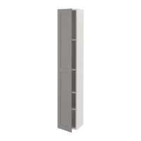 ENHET 高櫃附4層板/門板, 白色/灰色 框架, 30x32x180 公分