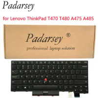 Padarsey Replacement Notebook Keyboard Compatible for Lenovo ThinkPad T470 T480 A475 A485 Laptop No Backlight