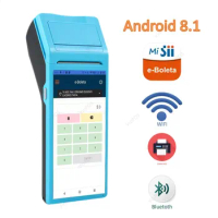 PDA Handheld Terminal Android 8.1 POS 58mm Receipt Thermal Printer Bluetoth With Camera Scanner 1D Qr WIFI 3G Loyverse E-boleta