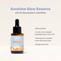 Haple HAPLE Sunshine Glow Essence - Untuk membantu mencerahkan kulit, meringankan flek dan noda hitam, bekas jerawat PIE dan PIH