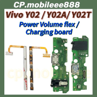 Papan Port Pengecasan USB, untuk Vivo Y02, Y02A, Y02T, Kuasa Butang Fleksibel, Penggantian Pembaikan