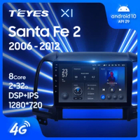 TEYES X1 For Hyundai Santa Fe 2 2006 - 2012 Car Radio Multimedia Video Player Navigation GPS Android 10 No 2din 2 din DVD