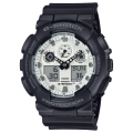 CASIO 卡西歐 G-SHOCK GA-100WD-1A 簡約黑白配色雙顯錶