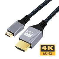 AIXXCO 1M 2M 5M 10M Mini HDMI-Compatible cable Male to HDMI-Compatible Male Adapter Support 1080P Full HD 4K 3D for DSLR, Camera