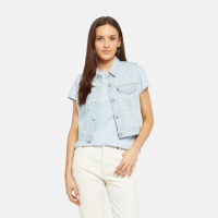【LEVIS】女款 TYPE III三代丹寧牛仔背心 人氣新品 A7437-0007