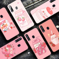 Strawberry Milk Phone Case For Samsung A 10 11 12 13 20 21 22 30 31 32 40 51 52 53 70 71 72 73 91 13 shell