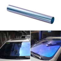 0.5M*3M Car Window Film Side Windshield UV Protection Tint Blue Chameleon VLT 67% Car Stickers Heat Control Residential Films