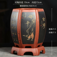 陶瓷花盆 園藝花盆 多肉植物花盆 藝術花盆宜兴紫砂兰花盆带托盘兰花专用盆君子兰室内家用桌面精品绿植花盆YY0304