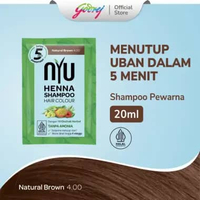 NYU Henna Shampoo Hair Colour-Sampo Pewarna Rambut - Natural Brown