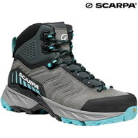 出清特價 Scarpa Rush TRK GTX 女款 中筒防水登山鞋 63143202 63143-202 中灰-水藍