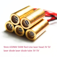 9MM 650NM 5MW red line Laser Head 3V aser diode semiconductor laser tube 3V
