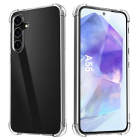 Luxury Shockproof Clear Case For Samsung Galaxy A55 A35 A25 A15 A05 Soft Flexible Silicone Shell A04 A14 A24 A34 A54 Back Cover