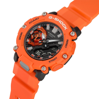 CASIO 卡西歐 G-SHOCK  一起冒險去 碳核心防護構造雙顯計時手錶-橘 GA-2200M-4A