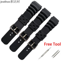 Jeathus Watchband Rubber Strap Pu Bracelet for Seiko Diver SKX171 Kx779/781 Dal1bp DB73BP SBDC001 20 22mm Silicone Watch Ghost
