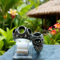 Ring Ukir Bali Mata 3 - Perhiasan Etnik