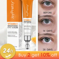 JoyPretty Vitamin C Eye Cream Anti Dark Circles Whitening Under Eye Bags Fine Lines Smooth Firming Eyes Serum Skin Care Beauty