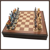 Professional Chess Accessories Educational Child Games Medieval Chess Set Luxury Big Queen Decor Jogo De Xadrez Entertainment