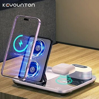 3 in 1 Foldable LED Fast Wireless Charger Stand For iPhone 15 14 13 12 11 Apple Watch 6 Airpods Pro3 iWatch 8 7 Charging Station