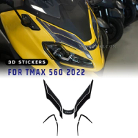 For yamaha tmax 560 2022 front protection Sticker 3D Tank pad Stickers Oil Gas Protector Cover Decoration