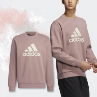 adidas 大學T Logo Sweatshirts 粉紅 乾燥玫瑰 男女款 衛衣 長袖上衣 運動 休閒 愛迪達 HN8998