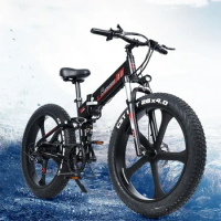RANDRIDE YX26M 1000W 17.5AH Folding Electric Bicycle 26Inch Off-road Fatbike with SHIMANO 7 Speed for Man Woman Full Suspension